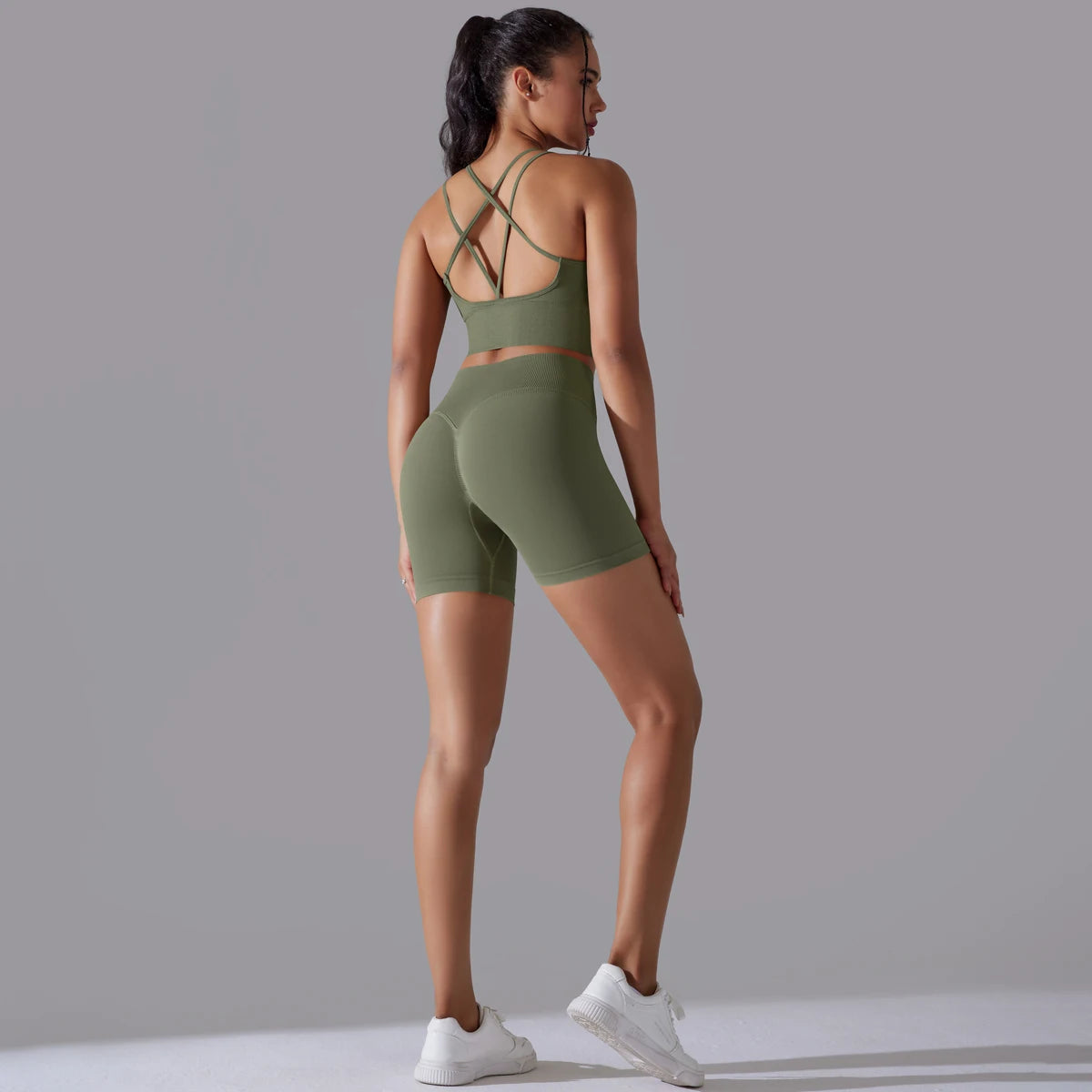 Sexy Yoga Sets Women's Tracksuit Seamless Sport Suit Running Workout Sportswear Gym Clothing Leggings Bra Fitness Suits 2 Pieces